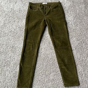 Madewell Corduroy Skinny Jeans, olive green